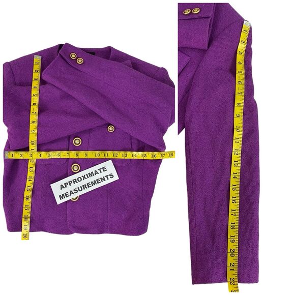 Lauren Meren Blazer Womens 10 Vtg Purple Jacket Officecore Corpcore Career Work - Picture 2 of 12